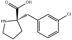 (S)-ALPHA-(3-CHLOROBENZYL)-PROLINE-HCL 구조식 이미지