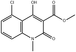 3-퀴놀린카르복실산,5-클로로-1,2-디히드로-4-히드록시-1-메틸-2-옥소-,메틸에스테르 구조식 이미지