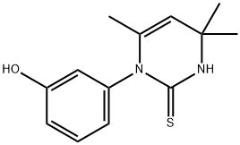 3,4-Dihydro-1-(m-hydroxyphenyl)-4,4,6-trimethyl-2(1H)-pyrimidinethione 구조식 이미지