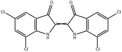 5,7-dichloro-2-(5,7-dichloro-1,3-dihydro-3-oxo-2H-indol-2-ylidene)-1,2-dihydro-3H-indol-3-one 구조식 이미지