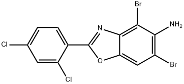 4,6-DIBROMO-2-(2,4-DICHLOROPHENYL)-1,3-BENZOXAZOL-5-AMINE Structure