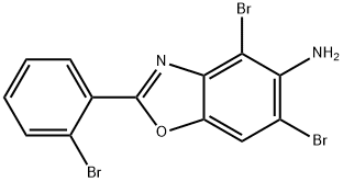 4,6-DIBROMO-2-(2-BROMOPHENYL)-1,3-BENZOXAZOL-5-AMINE 구조식 이미지