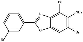 4,6-DIBROMO-2-(3-BROMOPHENYL)-1,3-BENZOXAZOL-5-AMINE 구조식 이미지