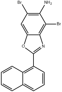 4,6-DIBROMO-2-(1-NAPHTHYL)-1,3-BENZOXAZOL-5-AMINE 구조식 이미지