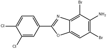 4,6-DIBROMO-2-(3,4-DICHLOROPHENYL)-1,3-BENZOXAZOL-5-AMINE Structure