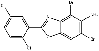 4,6-DIBROMO-2-(2,5-DICHLOROPHENYL)-1,3-BENZOXAZOL-5-AMINE 구조식 이미지