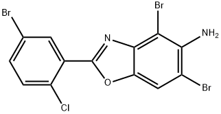 4,6-DIBROMO-2-(5-BROMO-2-CHLOROPHENYL)-1,3-BENZOXAZOL-5-AMINE Structure