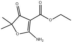 3-Furancarboxylicacid,2-amino-4,5-dihydro-5,5-dimethyl-4-oxo-,ethylester 구조식 이미지