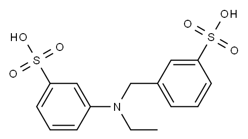 3-(N-ethyl-N-(3-sulfobenzyl)amino)benzenesulfonic acid Structure