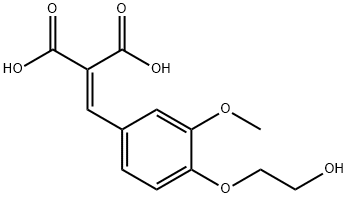 [[4-(2-hydroxyethoxy)-3-methoxyphenyl]methylene]malonic acid Structure