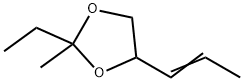 1,3-Dioxolane,  2-ethyl-2-methyl-4-(1-propenyl)-  (9CI) 구조식 이미지