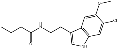N-[2-(6-Chloro-5-methoxy-1H-indol-3-yl)ethyl]butyramide 구조식 이미지