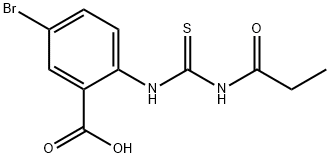5-브로모-2-[[[(1-OXOPROPYL)AMINO]THIOXOMETHYL]AMINO]-BENZOICACID 구조식 이미지