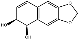 Naphtho[2,3-d]-1,3-dioxole-5,6-diol, 5,6-dihydro-, (5R,6S)- (9CI) 구조식 이미지