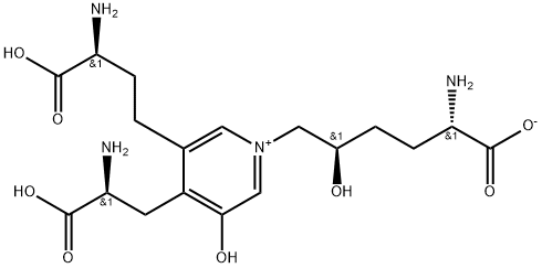 2-amino-6-[4-(2-amino-2-carboxy-ethyl)-5-(3-amino-3-carboxy-propyl)-3-hydroxy-pyridin-1-yl]-5-hydroxy-hexanoate 구조식 이미지