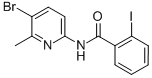 N-(5-BROMO-6-METHYL-2-PYRIDINYL)-2-IODO-BENZAMIDE 구조식 이미지