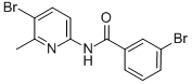 BENZAMIDE, 3-BROMO-N-(5-BROMO-6-METHYL-2-PYRIDINYL)- Structure