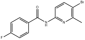 N-(5-bromo-6-methyl-2-pyridinyl)-4-fluorobenzamide 구조식 이미지