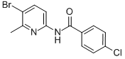 N-(5-BROMO-6-METHYL-2-PYRIDINYL)-4-CHLORO-BENZAMIDE 구조식 이미지