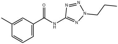 Benzamide, 3-methyl-N-(2-propyl-2H-tetrazol-5-yl)- (9CI) 구조식 이미지