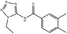 Benzamide, N-(1-ethyl-1H-tetrazol-5-yl)-3,4-dimethyl- (9CI) 구조식 이미지