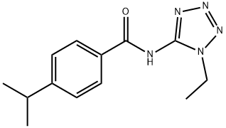 Benzamide, N-(1-ethyl-1H-tetrazol-5-yl)-4-(1-methylethyl)- (9CI) 구조식 이미지