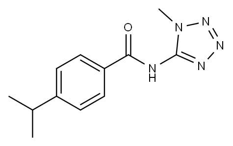 Benzamide, 4-(1-methylethyl)-N-(1-methyl-1H-tetrazol-5-yl)- (9CI) 구조식 이미지