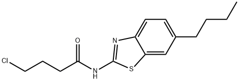 BUTANAMIDE, N-(6-BUTYL-2-BENZOTHIAZOLYL)-4-CHLORO- 구조식 이미지