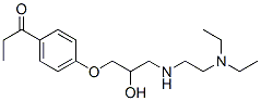 4'-[2-Hydroxy-3-[[2-(diethylamino)ethyl]amino]propoxy]propiophenone 구조식 이미지