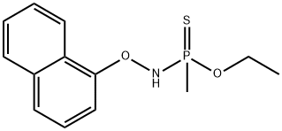 P-Methyl-N-(1-naphthalenyloxy)phosphonamidothioic acid O-ethyl ester 구조식 이미지