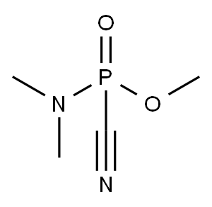 N,N-Dimethylphosphoramidocyanidic acid methyl ester 구조식 이미지