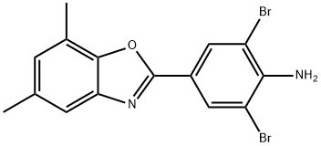 2,6-DIBROMO-4-(5,7-DIMETHYL-1,3-BENZOXAZOL-2-YL)ANILINE 구조식 이미지