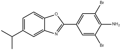 2,6-DIBROMO-4-(5-ISOPROPYL-1,3-BENZOXAZOL-2-YL)ANILINE Structure