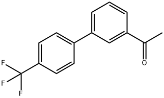2-(4'-Trifluoromethyl[1,1'-biphenyl]-3-yl)ethan-1-one 구조식 이미지