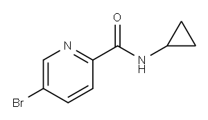 5-Bromo-N-cyclopropylpyridine-2-carboxamide Structure