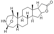 1α,4α-Epoxy-16β-hydroxy-3-aza-A-homo-5β-pregnan-21-oic acid γ-lactone 구조식 이미지