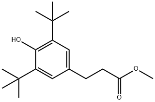 3,5-비스(1,1-다이메틸에틸)-4-하이드록시벤젠프로판산 메틸 에스터 구조식 이미지
