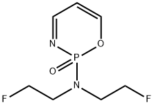 2-[Bis(2-fluoroethyl)amino]tetrahydro-2H-1,3,2-oxazaphosphorine 2-oxide 구조식 이미지