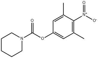1-Piperidinecarboxylic acid (4-nitro-3,5-xylyl) ester Structure
