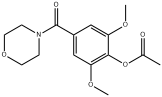4-(4-아세톡시-3,5-디메톡시벤조일)모르폴린 구조식 이미지
