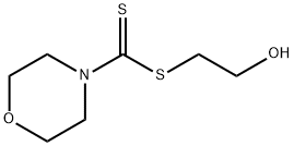 4-모르폴린카르보디티오산,2-하이드록시에틸에스테르 구조식 이미지