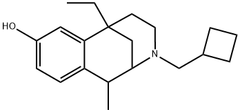 1,2,3,4,5,6-Hexahydro-3-cyclobutylmethyl-6-ethyl-1-methyl-2,6-methano-3-benzazocin-8-ol Structure
