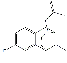 6,11-Dimethyl-1,2,3,4,5,6-hexahydro-3-(2-methyl-2-propenyl)-2,6-methano-3-benzazocin-8-ol Structure