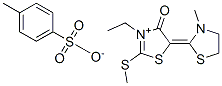 3-ethyl-4,5-dihydro-5-(3-methylthiazolidin-2-ylidene)-2-(methylthio)-4-oxothiazolium toluene-p-sulphonate 구조식 이미지