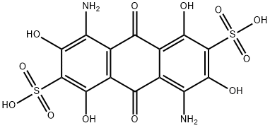 4,8-diamino-1,3,5,7-tetrahydroxy-9,10-dioxo-9,10-dihydroanthracene-2,6-disulfonic acid 구조식 이미지