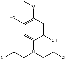 2-[비스(2-클로로에틸)아미노]-5-메톡시하이드로퀴논 구조식 이미지