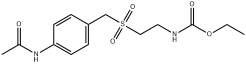 N-(p-Acetylaminobenzylsulfonyl)-N-ethylcarbamic acid ethyl ester 구조식 이미지