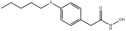 p-(Pentylthio)phenylacetohydroxamic acid 구조식 이미지