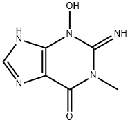 1,2,3,7-Tetrahydro-3-hydroxy-2-imino-1-methyl-6H-purin-6-one Structure