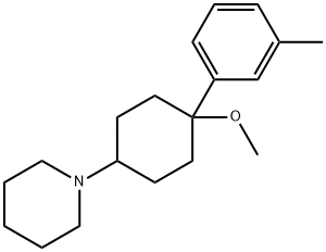 1-(4-Methoxy-4-m-tolylcyclohexyl)piperidine Structure